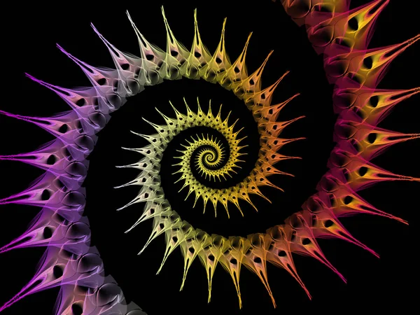 Spiral Geometry Series Composition Spinning Vortex Fractal Elements Suitable Backdrop — Stock Photo, Image