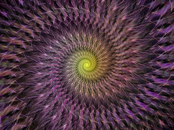 スパイラル形状のシリーズ 幾何学 科学の主題上のフラクタルの要素の回転渦の背景 — ストック写真