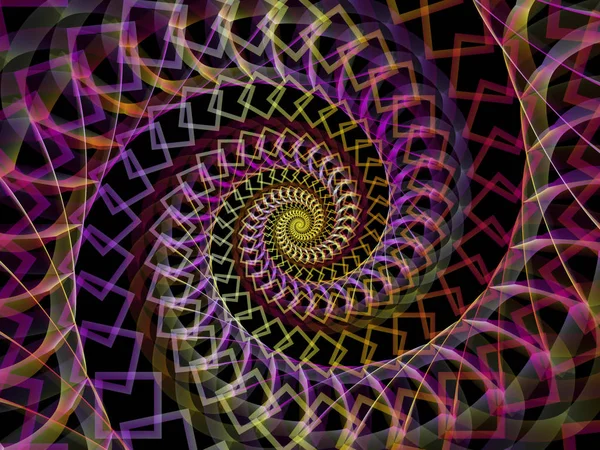 Spiral Geometri Serien Bakgrund Spinning Virvel Fraktal Element Ämnet Matematik — Stockfoto