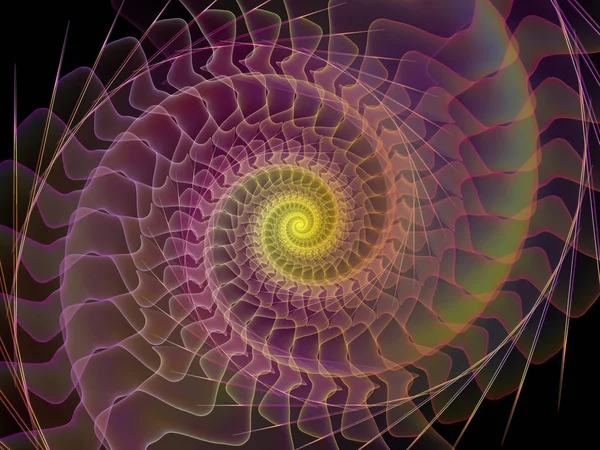 Спиральная Геометрия Фон Вращающегося Вихря Фрактальных Элементов Тему Математики Геометрии — стоковое фото