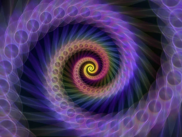 Spiral Geometri Serien Bakgrunden Består Spinning Virvel Fraktal Element Och — Stockfoto