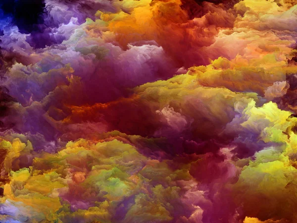 カラー テクスチャ シリーズ 芸術的な抽象化から成るダイナミック背景と次元背景をテーマにデジタル ペイントとフラクタル雲 — ストック写真