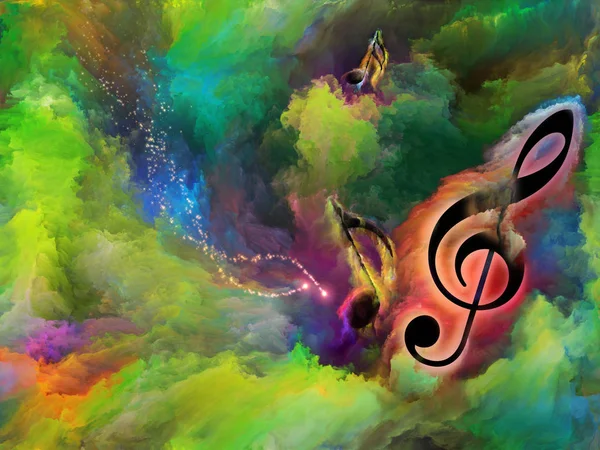 Girdap Renkli Boya Inşaat Üstünde Sanat Ilham Yaratıcılık Ses Performansı — Stok fotoğraf