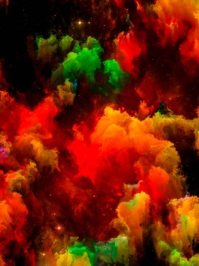 Evren yeterince serisi değil. Interplay bulutsulardan evren, hayal, hayal gücü, sanat ve tasarım konusunda canlı boya