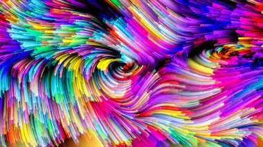 Color In Motion serisi. Tasarım, yaratıcılık ve hayal gücü üzerine bir metafor olarak sıvı boya deseninden oluşan tasarım, ekranlar ve cihazlar için duvar kağıdı olarak kullanılacak.