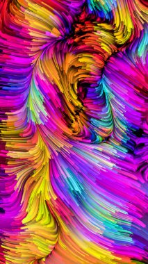 Color In Motion serisi. Tasarım, yaratıcılık ve hayal gücü üzerine bir metafor olarak sıvı boya deseninden oluşan tasarım, ekranlar ve cihazlar için duvar kağıdı olarak kullanılacak.