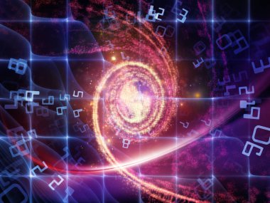 Matematik evren serisi. Görsel olarak çekici zemin basamak ve uzay unsurları düzenleri matematik, bilim, eğitim ve modern teknolojiye uygun yapılmış