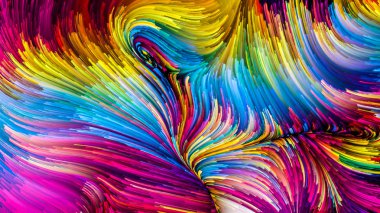 Hareket içinde renk serisi. Akan boya desen tasarım, yaratıcılık ve hayal gücü ekranlar ve mobil cihazlar için duvar kağıdı olarak kullanmak üzere konuyla ilgili kompozisyon