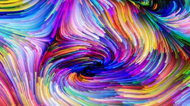 Color In Motion serisi. Ekran ve aygıtlar için kullanılacak tasarım, yaratıcılık ve hayal gücü için Akan Boya deseninin grafiksel bileşimi