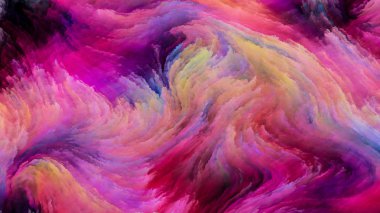 Hareket içinde renk serisi. Akan boya desen tasarım, yaratıcılık ve hayal gücü ekranlar ve mobil cihazlar için duvar kağıdı olarak kullanmak üzere konuyla ilgili kompozisyon