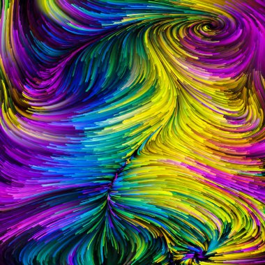 Hareket içinde renk serisi. Tasarım, yaratıcılık ve hayal gücü ekranlar ve mobil cihazlar için duvar kağıdı olarak kullanmak için bu konuda bir metafor olarak akan boya desen tasarım oluşur