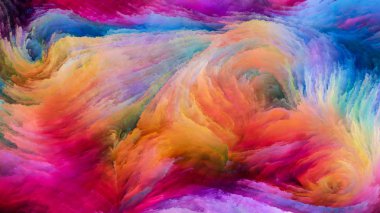 Drama renkler Serisi. Tasarım, yaratıcılık ve hayal gücü konusunda sanal tuval bileşimi