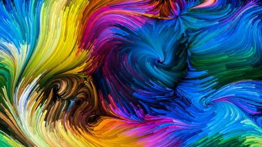 Hareket içinde renk serisi. Akan boya desen tasarım, yaratıcılık ve hayal gücü ekranlar ve mobil cihazlar için duvar kağıdı olarak kullanmak üzere konuyla ilgili kompozisyon