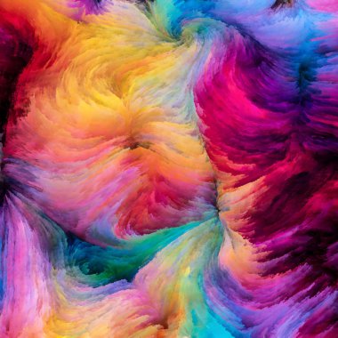 Hareket içinde renk serisi. Tasarım, yaratıcılık ve hayal gücü ekranlar ve mobil cihazlar için duvar kağıdı olarak kullanmak için bu konuda bir metafor olarak akan boya desen tasarım oluşur