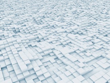 konuyla ilgili bilgisayar grafik çizimi için arka plan öğesi olarak fraktal gürültü ile bozuk uçak ilkel 3D render