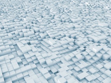 konuyla ilgili bilgisayar grafik çizimi için arka plan öğesi olarak fraktal gürültü ile bozuk uçak ilkel 3D render
