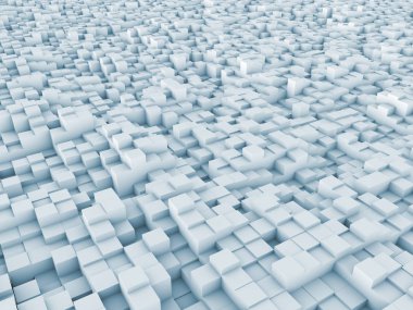 konuyla ilgili bilgisayar grafik çizimi için arka plan öğesi olarak fraktal gürültü ile bozuk uçak ilkel 3D render