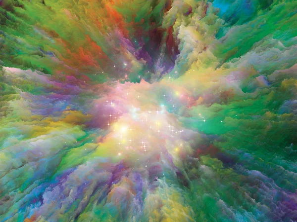 Color Splash Series Творческое Расположение Фрактальной Краски Богатой Текстуры Концептуальной — стоковое фото