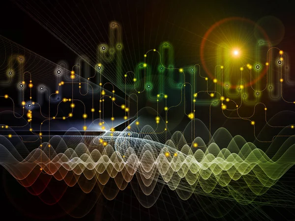 Serie Connected World Progettazione Dello Sfondo Diagrammi Rete Simboli Tech — Foto Stock