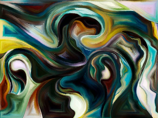 Серия Inner Color Состав Красочных Фигур Тему Искусства Воображения Творчества — стоковое фото