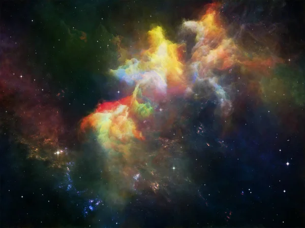 Serii Deep Space Gra Space Nebula Chmury Pyłu Gwiazd Temat — Zdjęcie stockowe