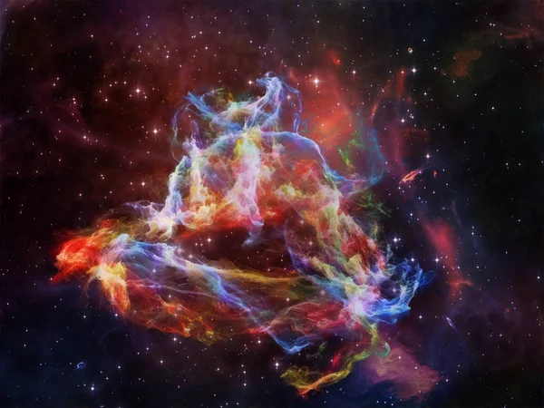 深宇宙シリーズ 宇宙星雲 塵雲と宇宙 科学と想像力をテーマに星の作られた抽象的なデザイン — ストック写真