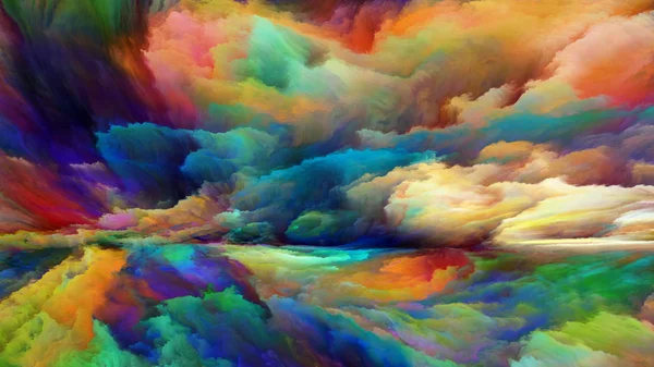 Fuori Questo Mondo Serie Sfondo Elementi Paesaggistici Surreali Colori Frattali — Foto Stock