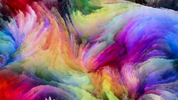 Серия Color Motion Визуально Приятная Композиция Flowing Paint Узором Работ — стоковое фото