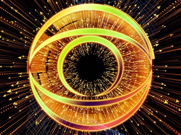 Eye Knowledge Series Composición Del Icono Del Ojo Flecha Estalló — Foto de Stock