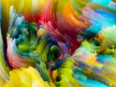 Doku serisi renk. Dijital boya ve fraktal bulutların üstünde dinamik arka planlar ve boyutlu arka arka plan tasarımı