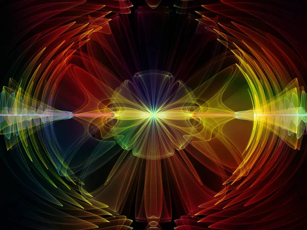 Serie Wave Function Composición Fondo Vibraciones Sinusoidales Colores Luz Elementos —  Fotos de Stock