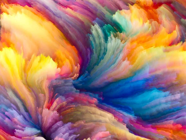 Doku serisi renk. Dijital boya ve fraktal bulutların üstünde dinamik arka planlar ve boyutlu arka arka plan tasarımı