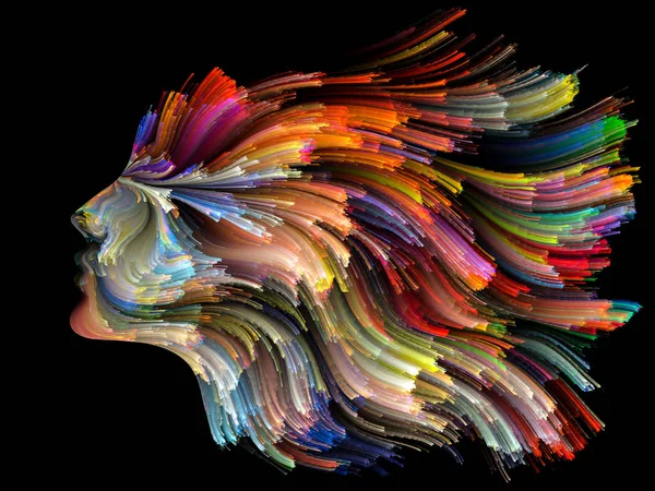 Doku serisi renk. Dinamik arka planlar ve boyutlu arka planında konuda dijital boya ve fraktal bulutlar etkileşimi