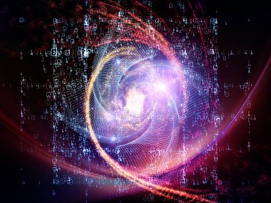 Matematik evren serisi. Sanatsal soyutlama basamak ve öğeleri konu alan matematik, bilim, eğitim ve modern teknoloji oluşur