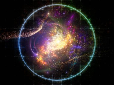 Cosmos dizi elemanları. Soyut tasarım alanı ve yıldız matematik, bilim, eğitim ve modern teknoloji konusunda yapılmış