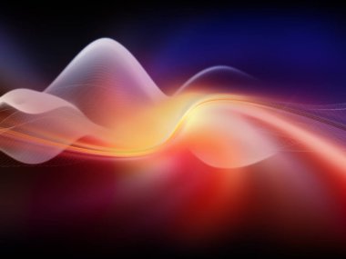 Teknoloji alanı serisi. Teknoloji, bilim ve bilgisayar bilgi dünyasına konuda kavramı mecaz olarak dalgalar, Izgaralar ve ışıklar yaratıcı düzenleme