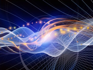 Teknoloji alanı serisi. Teknoloji, bilim ve bilgisayar bilgilerin dünya üzerinde zemin tasarımı dalgalar, Izgaralar ve ışıklar için çalışır