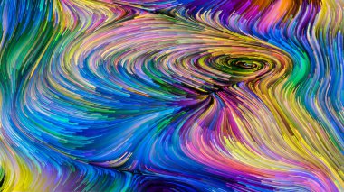 Color In Motion serisi. Ekran ve aygıtlar için kullanılacak tasarım, yaratıcılık ve hayal gücü için Akan Boya deseninin grafiksel bileşimi