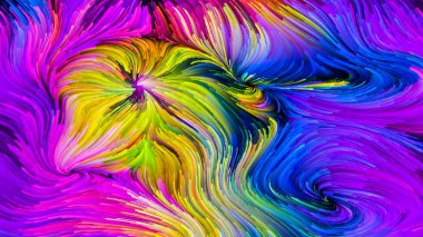 Hareket içinde renk serisi. Akan boya desen tasarım, yaratıcılık ve hayal gücü ekranlar ve mobil cihazlar için duvar kağıdı olarak kullanmak üzere konuyla ilgili kompozisyon