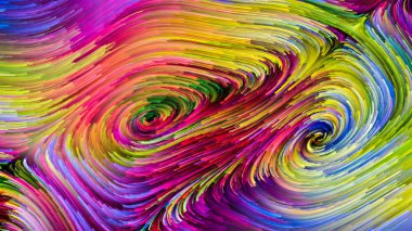 Hareket içinde renk serisi. Tasarım, yaratıcılık ve hayal gücü ekranlar ve mobil cihazlar için duvar kağıdı olarak kullanmak için bu konuda bir metafor olarak akan boya desen tasarım oluşur