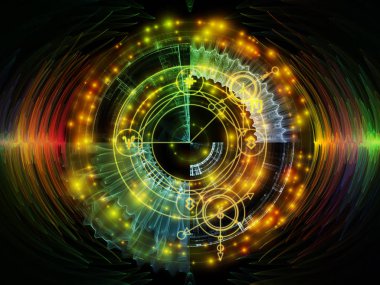 Astral kızdırma serisi. Arka plan tasarımı kutsal geometri hatları, Astroloji sembolleri ve Maneviyat, büyü ve Tasavvuf ışıkları