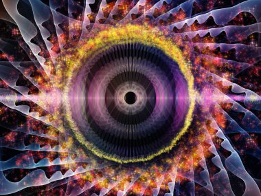 Dalga fonksiyonu serisi. Soyut kompozisyon renkli sinüs titreşimlerin, ışık ve fraktal öğeleri projelerinde uygun ses ekolayzer için ilgili müzik spektrum ve kuantum olasılık