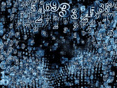 Dünya kupası. Bilim, eğitim ve modern teknoloji konularında rakamlardan ve fraktal elementlerden oluşan soyut tasarım