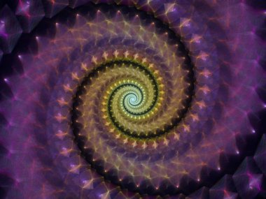 Sarmal geometri serisi. Matematik, geometri ve bilim konusunda bir metafor olarak iplik girdap fraktal elemanları tasarım oluşur