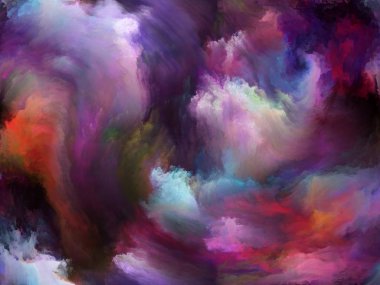 Soyut Arkaplan serisi. Sanat, yaratıcılık ve hayal gücü konularında arkaplan kompozisyonu ve tuval üzerinde hareket