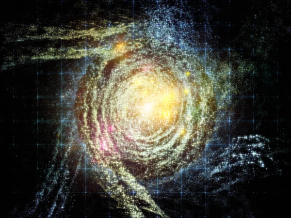 Cosmos Dizi Elemanları Soyut Tasarım Alanı Yıldız Matematik Bilim Eğitim — Stok fotoğraf