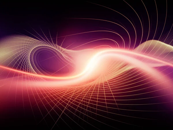 Teknoloji alanı serisi. Teknoloji, bilim ve bilgisayar bilgi dünyasına konuda kavramı mecaz olarak dalgalar, Izgaralar ve ışıklar yaratıcı düzenleme