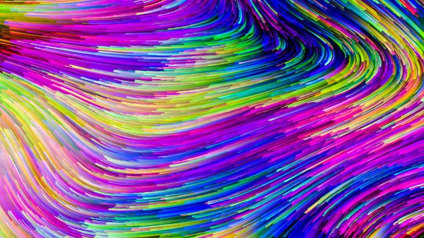 Serie Color Movimiento Composición Del Patrón Pintura Flujo Tema Del — Foto de Stock