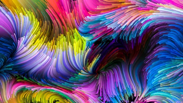 Серия Color Motion Визуально Приятная Композиция Flowing Paint Узором Работ — стоковое фото