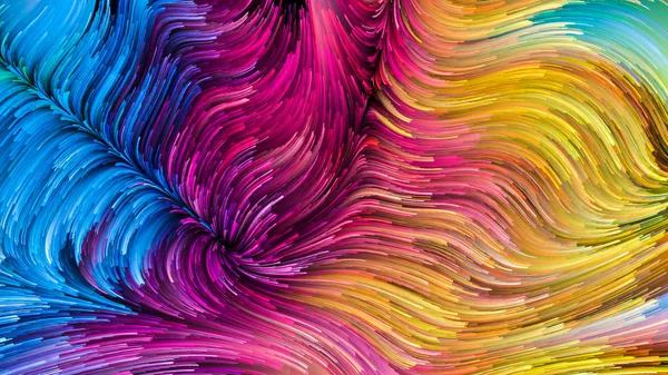 Drama of Colors serisi. Tasarım, yaratıcılık ve hayal gücü üzerine sanal tuvalden oluşan sanatsal soyutlama